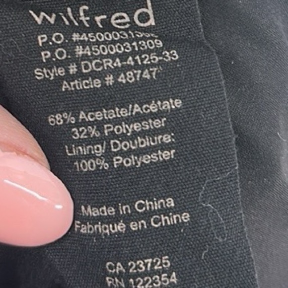 Aritzia Wilfred blazer Black Crepe Blazer single clasp business casual sz xs - Picture 6 of 9